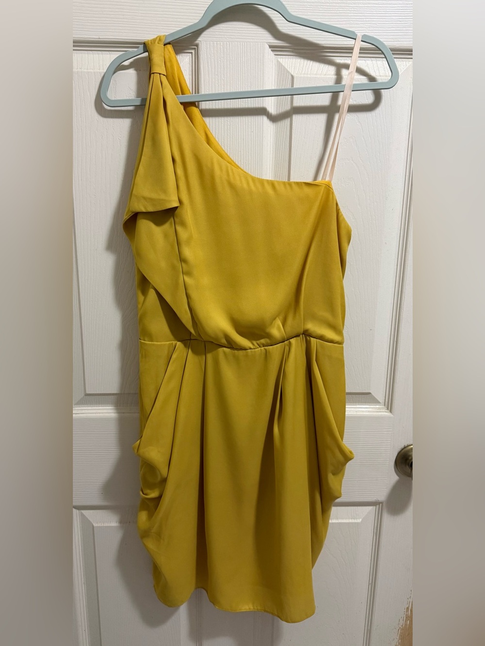 BCBGeneration One-Shoulder Mustard Yellow Dress. NWT.